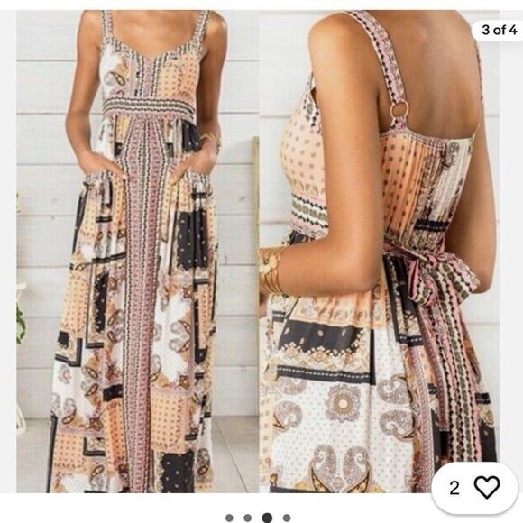 MATILDA JANE Adventure Begins Perfectly Paisley Maxi Dress SIZE M Medium - Picture 10 of 10